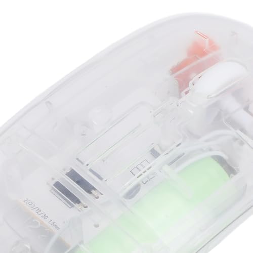 Sorandy Transparente Kabellose Maus, Bluetooth 5.0 und 2,4 G Computermaus, Gaming-Maus mit 3 Einstellbaren DPI, USB-Empfänger, Plug & Play, Ergonomisches Design für PC Laptop (Transparentes Weiß) Bild 7