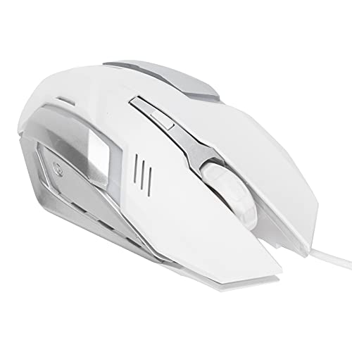 Bewinner X7 Kabelgebundene Gaming-Maus mit 7-Farben-Atemlicht, 4 Programmierbaren Tasten, 1600 DPI, Plug-and-Play-USB-optische Maus für PC-Laptop (White) Bild 4