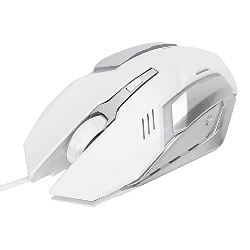 Bewinner X7 Kabelgebundene Gaming-Maus mit 7-Farben-Atemlicht, 4 Programmierbaren Tasten, 1600 DPI, Plug-and-Play-USB-optische Maus für PC-Laptop (White) Bild 5