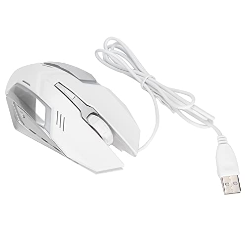 Bewinner X7 Kabelgebundene Gaming-Maus mit 7-Farben-Atemlicht, 4 Programmierbaren Tasten, 1600 DPI, Plug-and-Play-USB-optische Maus für PC-Laptop (White) Bild 7