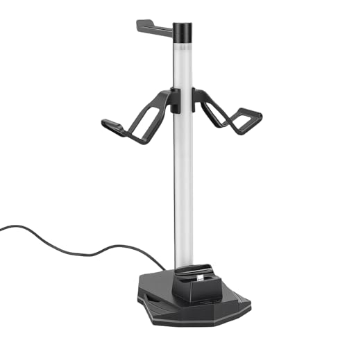 Sorandy 3-in-1-Controller-Ständer, RGB-Gaming-Headset und Ladestation für 2 Pro-Controller mit 2 USB-Anschlüssen und Typ C, Kopfhörerständer mit Abnehmbarem Haken Bild 3
