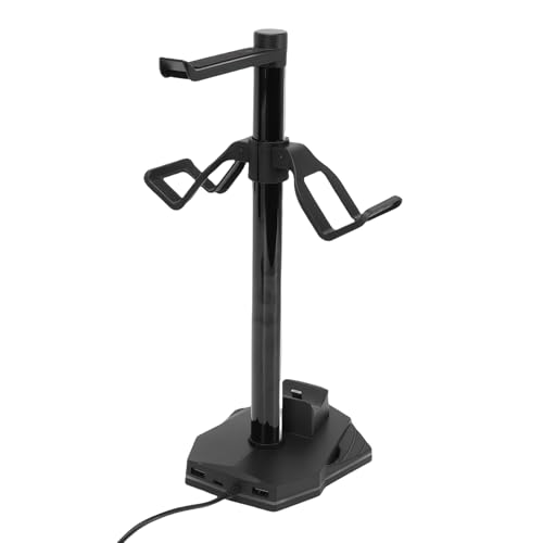 Sorandy 3-in-1-Controller-Ständer, RGB-Gaming-Headset und Ladestation für 2 Pro-Controller mit 2 USB-Anschlüssen und Typ C, Kopfhörerständer mit Abnehmbarem Haken Bild 6