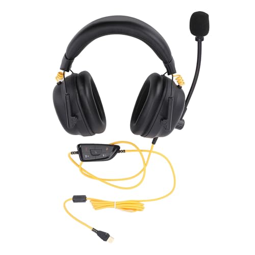 Kabelgebundenes USB-Gaming-Headset, HiFi 7.1 Surround Sound, Mikrofon mit Geräuschunterdrückung, Leichte, Komfortable Over-Ear-Kopfhörer, Ideal für PC-Gaming (Black) Bild 7