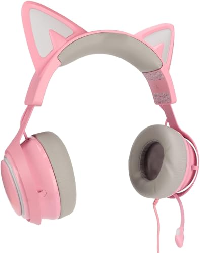 Gaming Headset Katzenohr Kopfhörer 3 Soundeffekt Ergonomisch mit Mikrofon für Erwachsene Farbschalter mit Effekt Mehr Schönes Tolles Licht wird das gemeinsame Gaming Attraktives Design Ohr Bild 2
