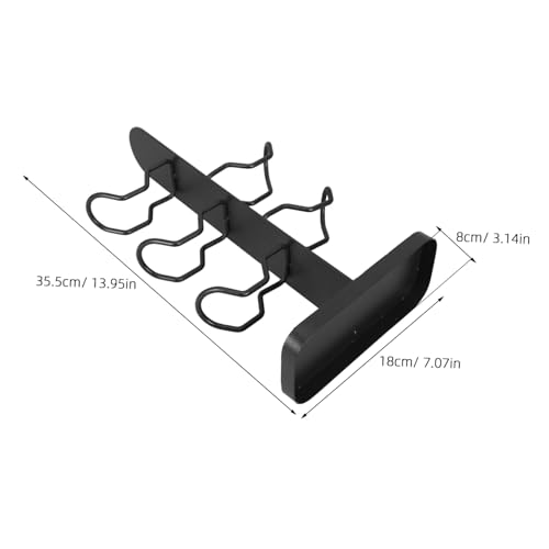 BUGUUYO Schwarzer Gaming Controller und Kopfhörer Ständer aus Eisen mit 3 Ebenen für Sicheren Arbeitsplatz und Kreatives Setup Am Schreibtisch Bild 2