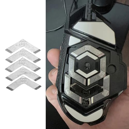 5 Stück Metallgewichte für Gaming Mäuse, verstellbare Systeme zur Verbesserung der Präzision, geeignet für G502, professionelle, Metallgewichtsblock Bild 7