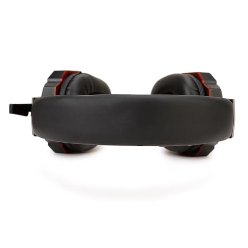Toddmomy Gaming Headset Abs Material mit Mikrofon und Weichen Ohrpolstern Rot 40mm Lautsprecher 3,5 mm und USB Anschluss Für PC und Spielkonsolen Bild 3