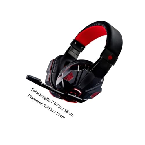 Gaming Headset mit Weichen Ohrpolstern und Noise Canceling Mikrofon Abs Material 40mm Lautsprecher Kompatibel Mitpc und Spielkonsole 2m Kabel 3,5mm und USB Anschluss Bild 2