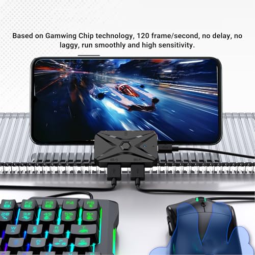 banapoy 2026 Upgrade Gaming-Tastatur-Maus-Konverter, Kratzfester Mobiler Gaming-Tastatur-Maus-Konverter-Adapter für -Smartphones und Tablets Bild 2