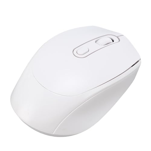Fockety Kabellose Gaming-Maus, Wiederaufladbar, Geräuschlos, Ergonomisches Design mit 2,4 G Bluetooth Dual-Modus und 3-stufiger DPI Einstellbar 800, 1200 und 1600, Computermaus für PC (White) Bild 1