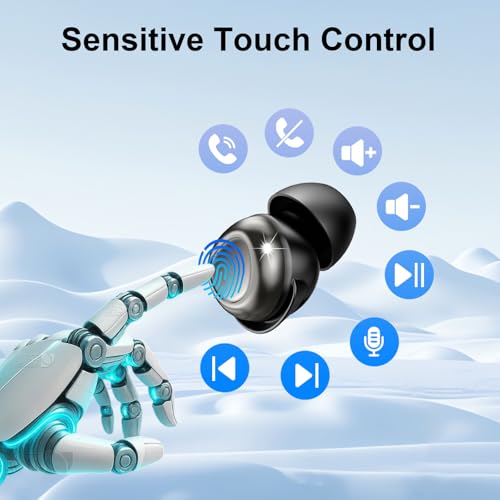 Schlafkopfhörer Bluetooth 5.4 Kopfhörer, 2026 Neue in Ear Mini Kopfhörer Kabellos mit 35 Stunden Akkulaufzeit, Weiche Ohrhörer Schlafen Sleepbuds, Sanfter Klang Bequem Tragen ohne Druckgefühl, Schwarz Bild 6