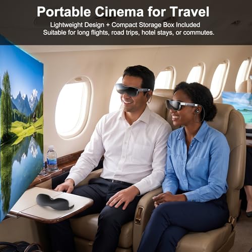 Intelligente 3D-Brille, VR-Headset mit 1920x1080-Displays, 70° Weitem Sichtfeld, +2D Bis -6D Dioptrienanpassung, Daten- und Ladedurchgang für Privates Kino-Gaming Bild 4