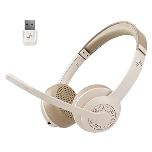 Generisch EH02U Headset ANC MIC for Arbeit Computer Kopfhörer Dongle Mute(White) Bild 1