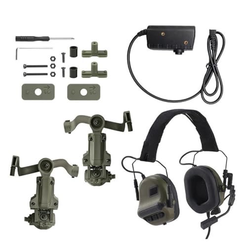 Generisch Ohrenschützer-Headset-Ohrhörer, am Ohr montierte Kopfhörer, atmungsaktives Haken-Headset(F10-E-Green Set) Bild 1