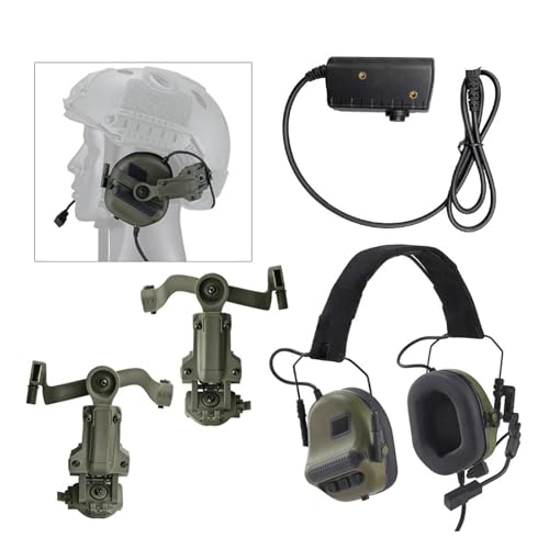 Generisch Ohrenschützer-Headset-Ohrhörer, am Ohr montierte Kopfhörer, atmungsaktives Haken-Headset(F10-E-Green Set) Bild 3