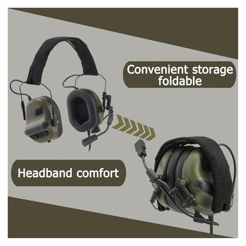 Generisch Ohrenschützer-Headset-Ohrhörer, am Ohr montierte Kopfhörer, atmungsaktives Haken-Headset(F10-E-Green Set) Bild 5