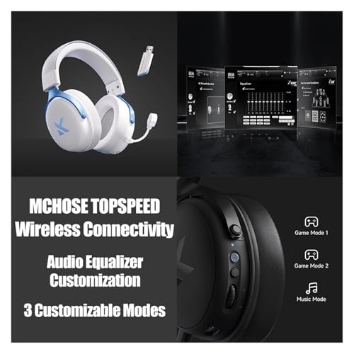 Generisch V9 Pro E-Sports-Headset mit Mikrofon, Tri-Mode-Gaming, 7.1-Kanal-Surround-Sound, tragbare Audio-Kopfhörer(V9Pro-Red) Bild 5
