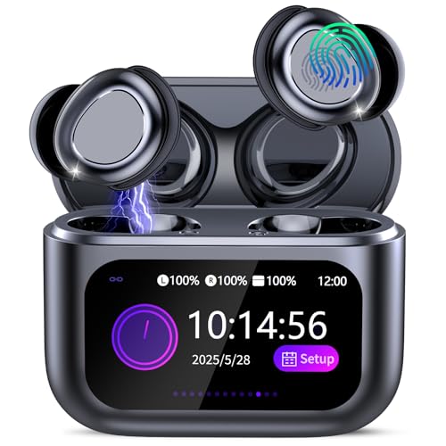 ZYHKON Bluetooth Kopfhörer, Bluetooth 5.4 Schlafkopfhörer In Ear mit Touchscreen, 48H Spielzeit Mini Kopfhörer mit HiFi Sound/5 EQ-Modi/ENC Noise Cancelling, Wireless Ohrhörer für Seitenschläfer Bild 1