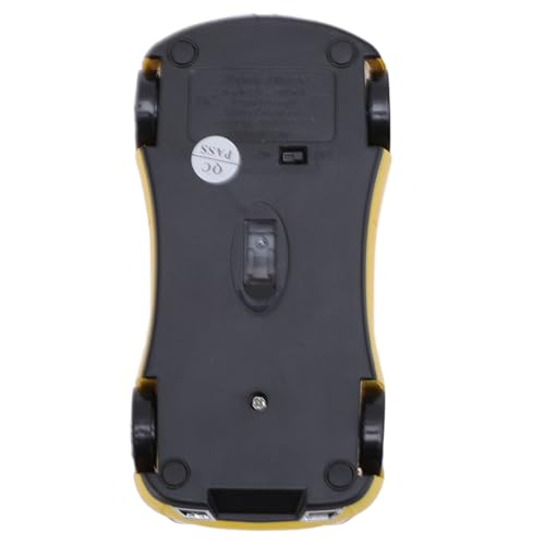 Sportwagenförmige Kabellose Maus, Ergonomische Optische Gaming-Maus mit 1600 DPI und 2,4 GHz und USB-Empfänger für PC, Laptop, Mac, (Yellow) Bild 3