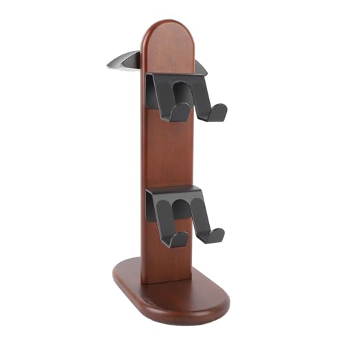 Naroote Controller-Halter Desktop-Gaming-Ständer aus Holz mit Kopfhörerständer für Controller, Organizer aus Massivem Walnussholz für 3 und Headsets Bild 1