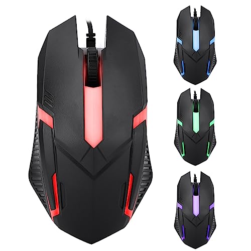 Irfora 1600DPI Ergonomische USB-Gaming-Maus mit Hintergrundbeleuchtung für XP/Vista/7/8/10 Notebook Office Gamer Plug-and-Play-Leichtgewicht Bild 2