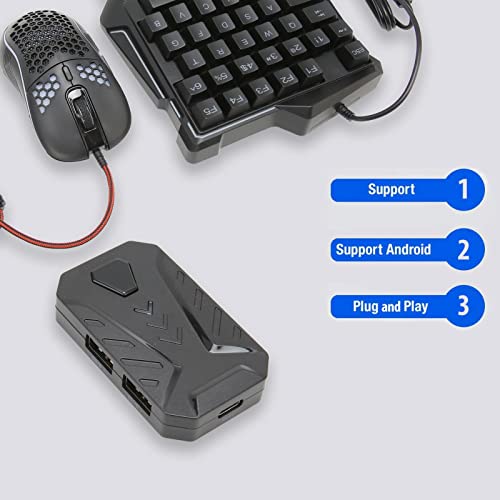 4 in 1 Mobile Game Combo Schneller Bluetooth-Controller Gaming-Tastatur-Maus-Konverter für -Spiele ABS Schwarz Bild 4