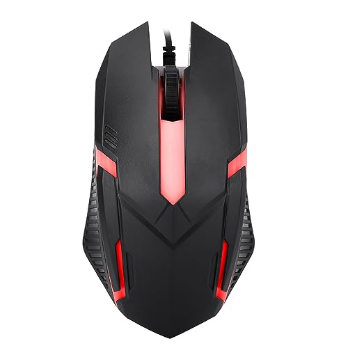 Cryfokt 1600DPI Ergonomische Gaming-USB-Maus für Office-Notebook, WindowsXP/Vista/7/8/10, Schwarz Bild 3