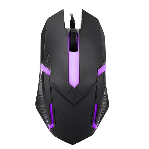 Cryfokt 1600DPI Ergonomische Gaming-USB-Maus für Office-Notebook, WindowsXP/Vista/7/8/10, Schwarz Bild 4