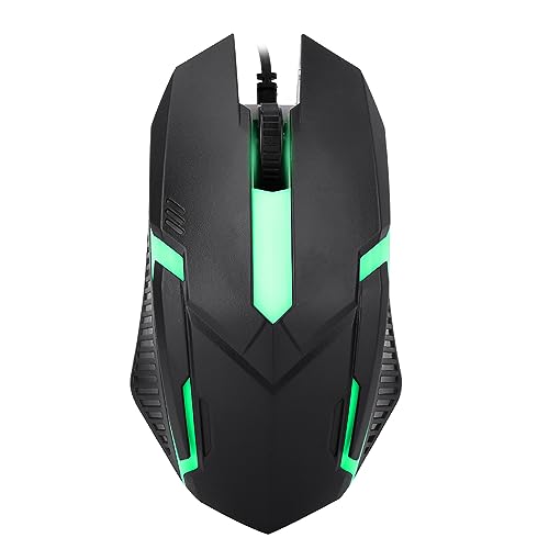 Cryfokt 1600DPI Ergonomische Gaming-USB-Maus für Office-Notebook, WindowsXP/Vista/7/8/10, Schwarz Bild 7