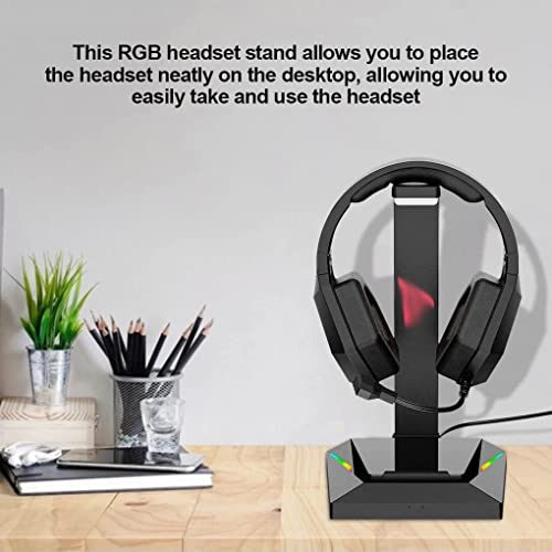 Kopfhörerständer, USB-Gaming-Headset-Kopfhörer-Aufbewahrungsregal mit Typ-C-Ladeanschluss, Computerzubehör, Kopfhörerständer Bild 4