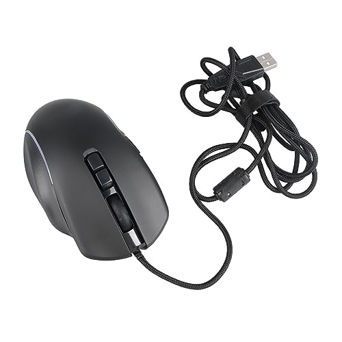 Cryfokt 10-Tasten-RGB-Gaming-Maus, Kabelgebunden, 6 DPI, Computer-Gamer-Maus mit Bequemem Griff für Büroangestellte (1) Bild 1
