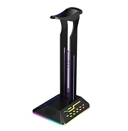 Kopfhörerständer, Kopfhörer-Aufhänger, Headset-Ständer, RGB-Kopfhörerhalter, Rack, Gamer-Headset-Display-Ständer, Typ-C-Eingang, Dual-USB-Ausgang Bild 1