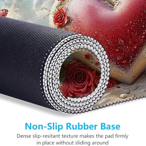 Mauspad, Mousepad XXL 1500 x 800 mm Großes Schreibtischunterlage Strand Liebe, Vernähter Rand, rutschfest Ieise Mauspad Gaming, für Gaming Büro Office Home, Mouse Pad -alle Maus Arten C0P-653 Bild 3