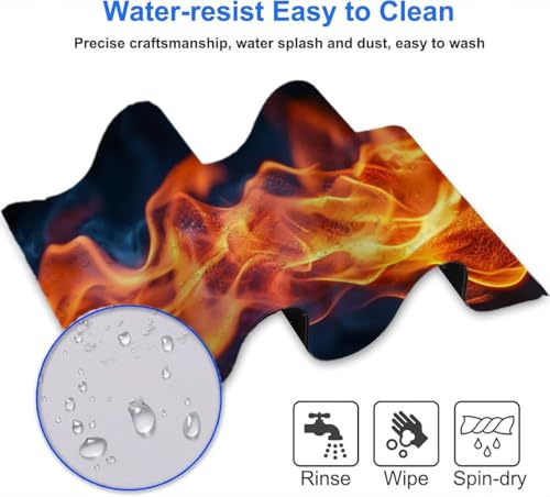 Mauspad, Mousepad XXL 1500 x 800 mm Großes Schreibtischunterlage Abstraktes Feuer, Vernähter Rand, rutschfest Ieise Mauspad Gaming, für Gaming Büro Office Home, Mouse Pad -alle Maus Arten C0P-761 Bild 4