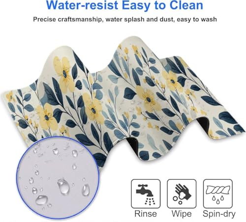 Mauspad, Mousepad XXL 1500 x 800 mm Großes Schreibtischunterlage Blumen Frühjahr, Vernähter Rand, rutschfest Ieise Mauspad Gaming, für Gaming Büro Office Home, Mouse Pad -alle Maus Arten C0P-857 Bild 4