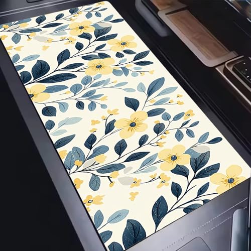 Mauspad, Mousepad XXL 1500 x 800 mm Großes Schreibtischunterlage Blumen Frühjahr, Vernähter Rand, rutschfest Ieise Mauspad Gaming, für Gaming Büro Office Home, Mouse Pad -alle Maus Arten C0P-857 Bild 5