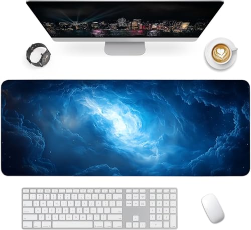 Gaming Mauspad XXL 1600x800x3mm, Himmel Anti-Rutsch Mousepad XXL, Landschaft groß Schreibtischunterlage, Waschbares rutschfeste Gummibasis, Mauspad mit Nähten an Den Kanten für PC, Maus LJ-2048 Bild 2