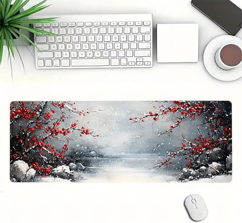 Gaming Mauspad XXL 1600x800x3mm, Japanischer Stil Anti-Rutsch Mousepad XXL, Landschaft Schreibtischunterlage, Waschbares rutschfeste Gummibasis, Mauspad mit Nähten an Den Kanten für PC, Maus LJ-2290 Bild 3