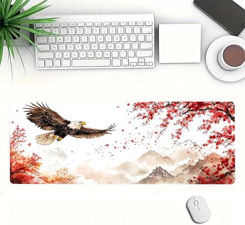 Gaming Mauspad XXL 1600x800x3mm, Adler Anti-Rutsch Mousepad XXL, Landschaft groß Schreibtischunterlage, Waschbares rutschfeste Gummibasis, Mauspad mit Nähten an Den Kanten für PC, Maus LJ-2300 Bild 3