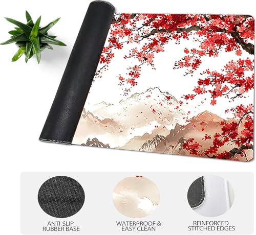 Gaming Mauspad XXL 1600x800x3mm, Adler Anti-Rutsch Mousepad XXL, Landschaft groß Schreibtischunterlage, Waschbares rutschfeste Gummibasis, Mauspad mit Nähten an Den Kanten für PC, Maus LJ-2300 Bild 4