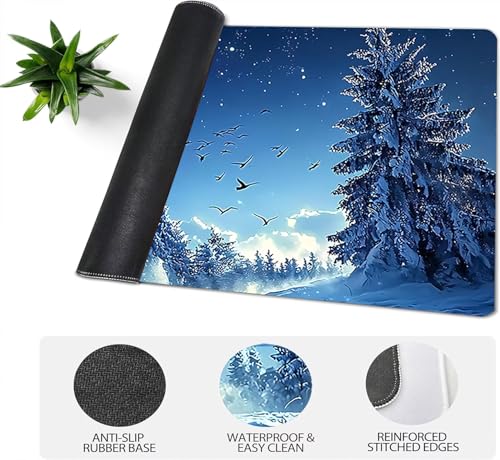 Gaming Mauspad XXL 1600x800x3mm, Mond Anti-Rutsch Mousepad XXL, Landschaft groß Schreibtischunterlage, Waschbares rutschfeste Gummibasis, Mauspad mit Nähten an Den Kanten für PC, Maus LJ-2066 Bild 4