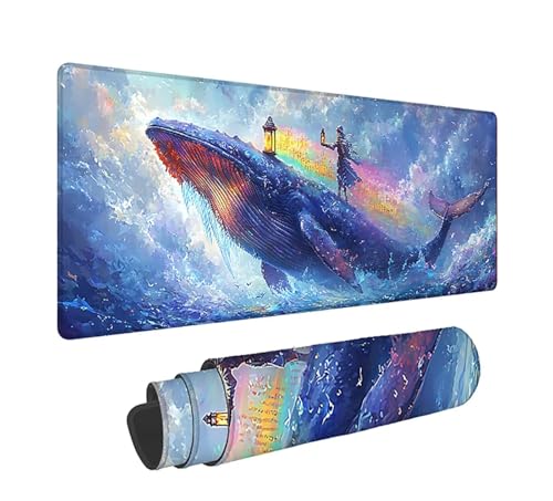 Gaming Mauspad XXL 1600x800x3mm, Tiere Anti-Rutsch Mousepad XXL, Landschaft groß Schreibtischunterlage, Waschbares rutschfeste Gummibasis, Mauspad mit Nähten an Den Kanten für PC, Maus LJ-2358 Bild 1