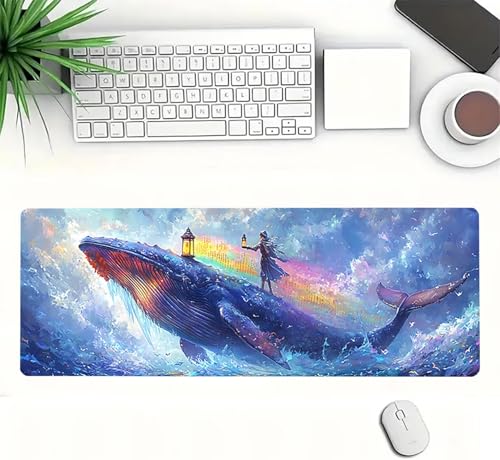 Gaming Mauspad XXL 1600x800x3mm, Tiere Anti-Rutsch Mousepad XXL, Landschaft groß Schreibtischunterlage, Waschbares rutschfeste Gummibasis, Mauspad mit Nähten an Den Kanten für PC, Maus LJ-2358 Bild 3
