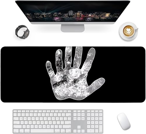 Gaming Mauspad XXL 1600x800x3mm, Einfach Anti-Rutsch Mousepad XXL, Schwarz groß Schreibtischunterlage, Waschbares rutschfeste Gummibasis, Mauspad mit Nähten an Den Kanten für PC, Maus LJ-2624 Bild 2