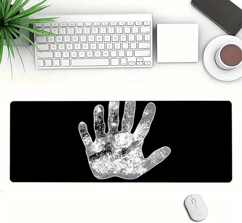 Gaming Mauspad XXL 1600x800x3mm, Einfach Anti-Rutsch Mousepad XXL, Schwarz groß Schreibtischunterlage, Waschbares rutschfeste Gummibasis, Mauspad mit Nähten an Den Kanten für PC, Maus LJ-2624 Bild 3