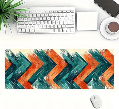 Gaming Mauspad XXL 1600x800x3mm, Blau Anti-Rutsch Mousepad XXL, Orange Farbe groß Schreibtischunterlage, Waschbares rutschfeste Gummibasis, Mauspad mit Nähten an Den Kanten für PC, Maus LJ-2246 Bild 3