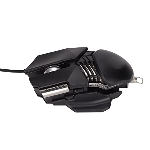 Mechanische Maus, kabelgebundene Gaming-Maus mit 12.800 DPI, einziehbares ergonomisches Design, RGB-Wasserkühlungsbeleuchtung, 6D-Tasten-USB-Computermaus für PC-Gamer Bild 6