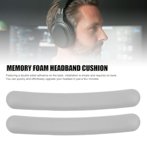 2 Stück Kopfhörer-Ersatzkopfbügel-Polster für das Barracuda X kabellose Gaming-Headset, Memory-Schaumstoffkissen mit Proteinleder, einfache Installation – Komfortupgrade für (Grau) Bild 7