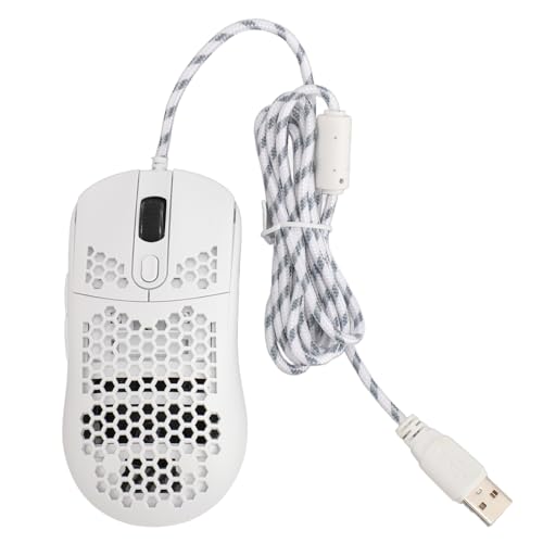 RGB-Gaming-Maus mit Makroprogrammierung, 6 Einstellbare DPI Bis zu 8000, 6 RGB-Beleuchtungsmodi, Programmierbare Tasten mit 20 Millionen Klicks, Ergonomisches Design für (White) Bild 3