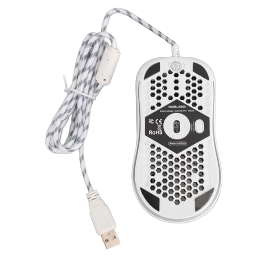 RGB-Gaming-Maus mit Makroprogrammierung, 6 Einstellbare DPI Bis zu 8000, 6 RGB-Beleuchtungsmodi, Programmierbare Tasten mit 20 Millionen Klicks, Ergonomisches Design für (White) Bild 7